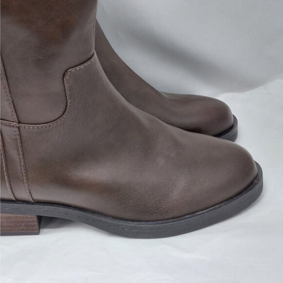 Crown Vintage Fyan Riding Boots Women’s 8W Brown Wide Calf Knee High Equestrian - Picture 6 of 11